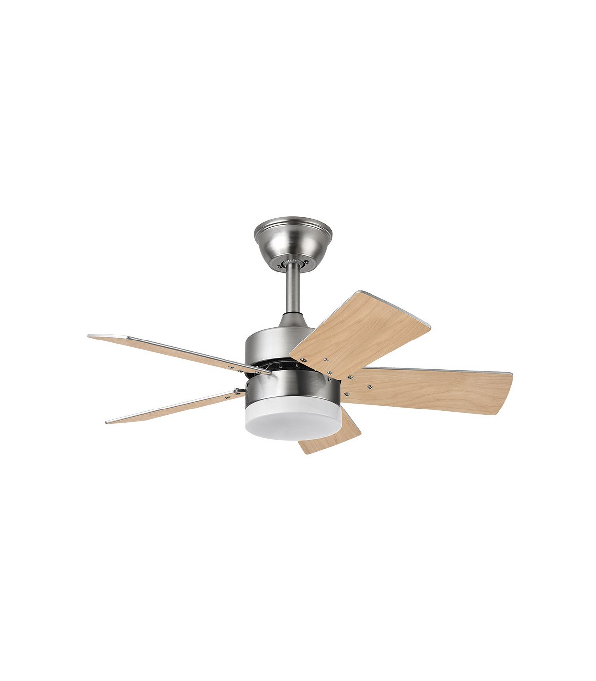 Ventilador de Techo MARTA Níquel DC 36W 3060Lm 5 Aspas Haya/Plata CCT