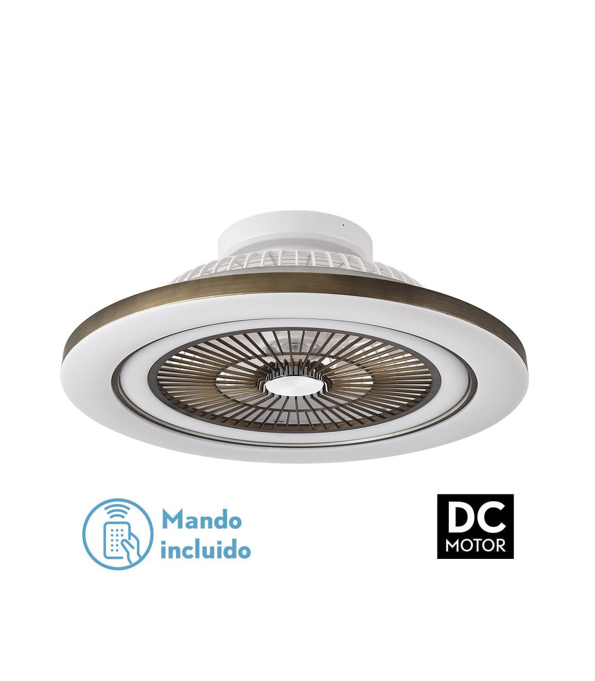 Ventilador Mato DC 72W 6120Lm 5 Aspas Cuero CCT