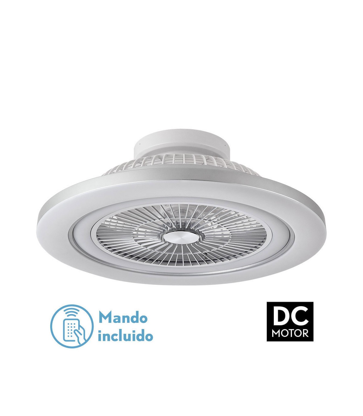 Ventilador Mato DC 72W 6120Lm 5 Aspas Níquel CCT