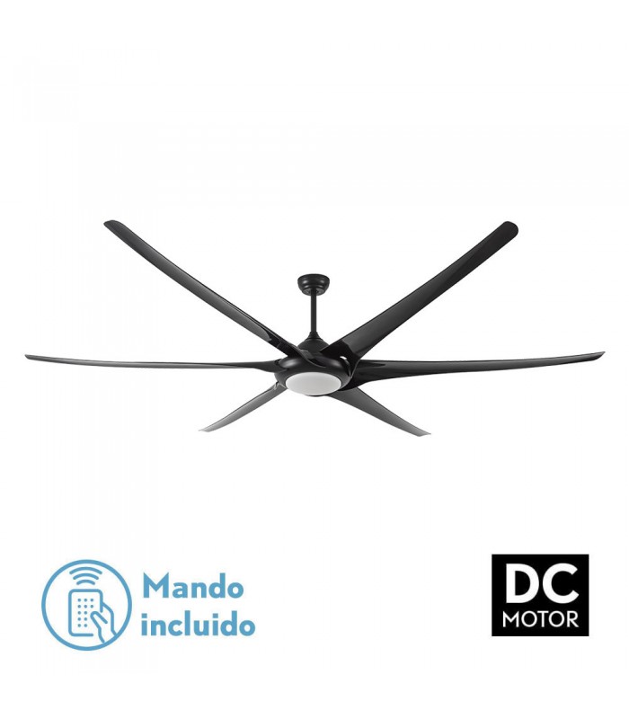 Ventilador de Techo MONCAYO DC 24W 2850Lm 6 Aspas Negro CCT