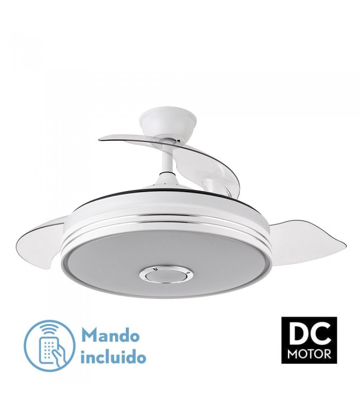 Ventilador Matanuska DC Bluethooth 72W 6120Lm 3 Aspas Blanco CCT