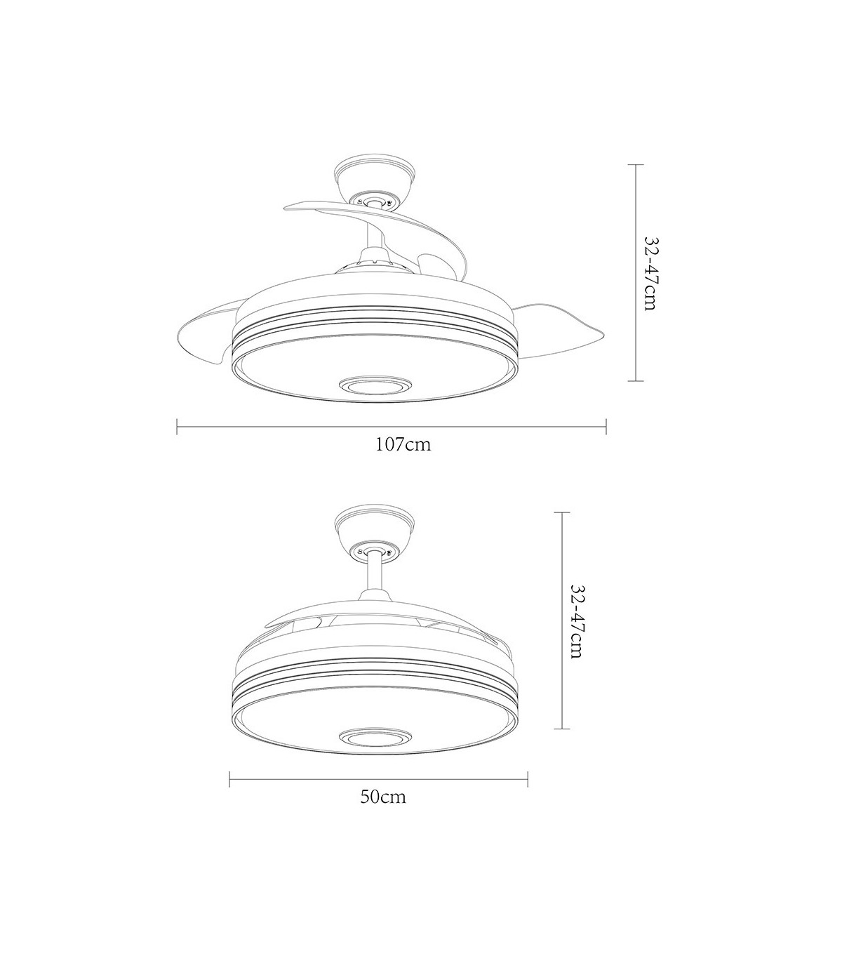 Ventilador Matanuska DC Bluethooth 72W 6120Lm 3 Aspas Níquel CCT
