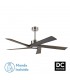 Ventilador de Techo NADIR DC Níquel 5 Aspas Rústico Sin Luz