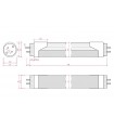 Tubo LED 60cm 10W 1.000Lm 120º  IP20 DIMMABLE