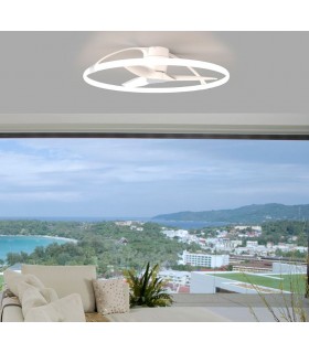 Ventilador Nepal Blanco APP DC 75W 10000Lm 3 Aspas CCT