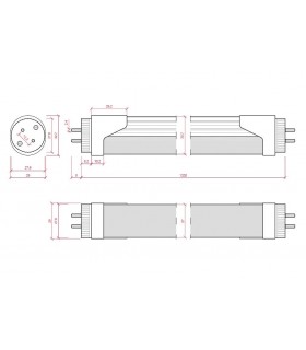 Tubo LED 120cm 18W 1.800Lm 120º  IP20 DIMMABLE