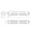 Tubo LED 120cm 18W 1.800Lm 120º  IP20 DIMMABLE