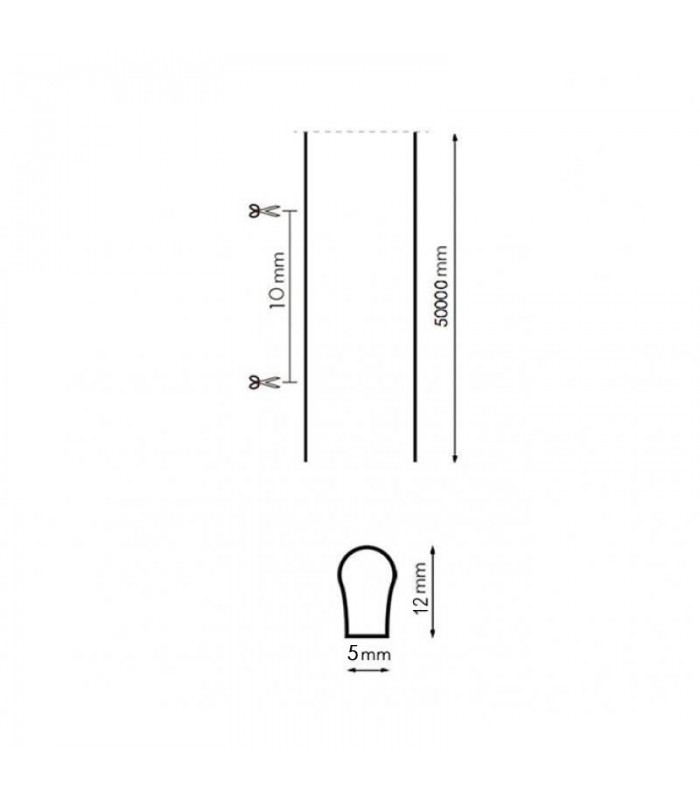 Neón Led Flexible LETTERS 14W/m 1200Lm 12VDC IP65 -50 Metros-