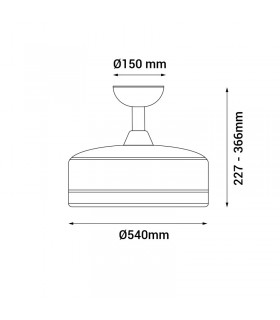 Ventilador Ness WiFi APP DC 24W 1700Lm Blanco CCT