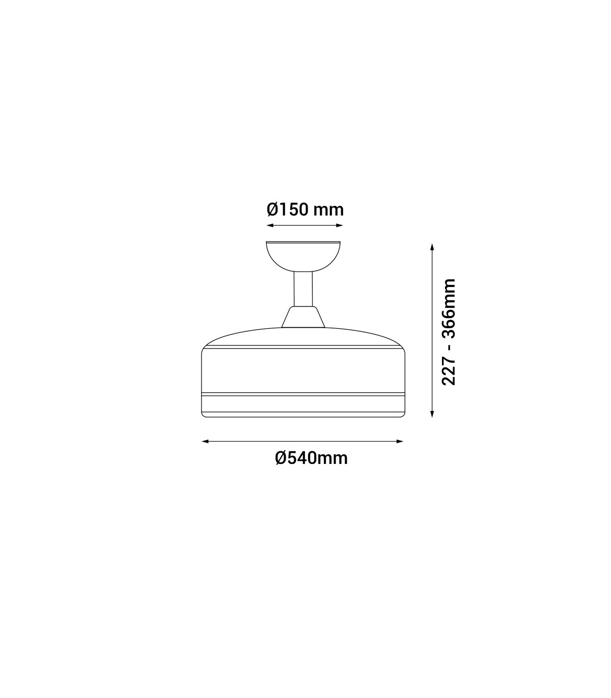 Ventilador Ness WiFi APP DC 24W 1700Lm Blanco CCT