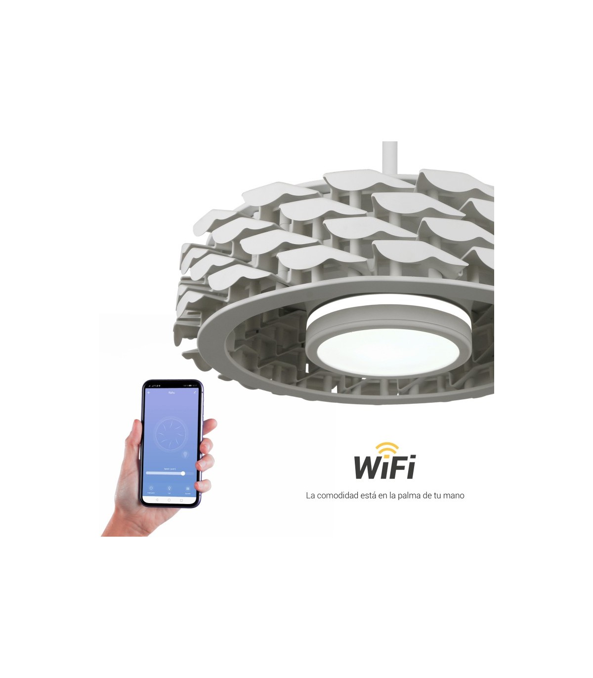 Ventilador Ness WiFi APP DC 24W 1700Lm Blanco CCT