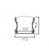 Perfil Aluminio HIGH Superficie -2 Metros-