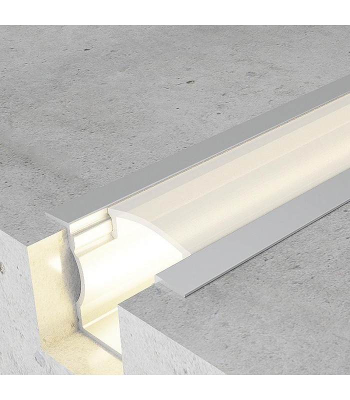 Perfil Aluminio U HIGH Empotrar -2 Metros-