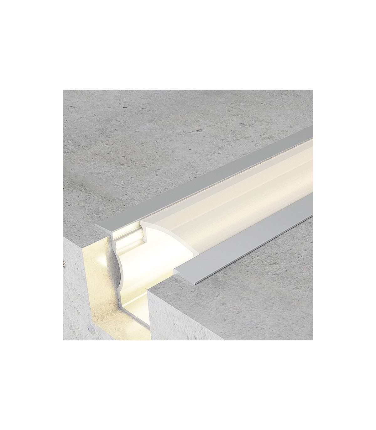 Perfil Aluminio U HIGH Empotrar -2 Metros-