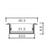 Perfil Aluminio LONG Empotrar -2 Metros-