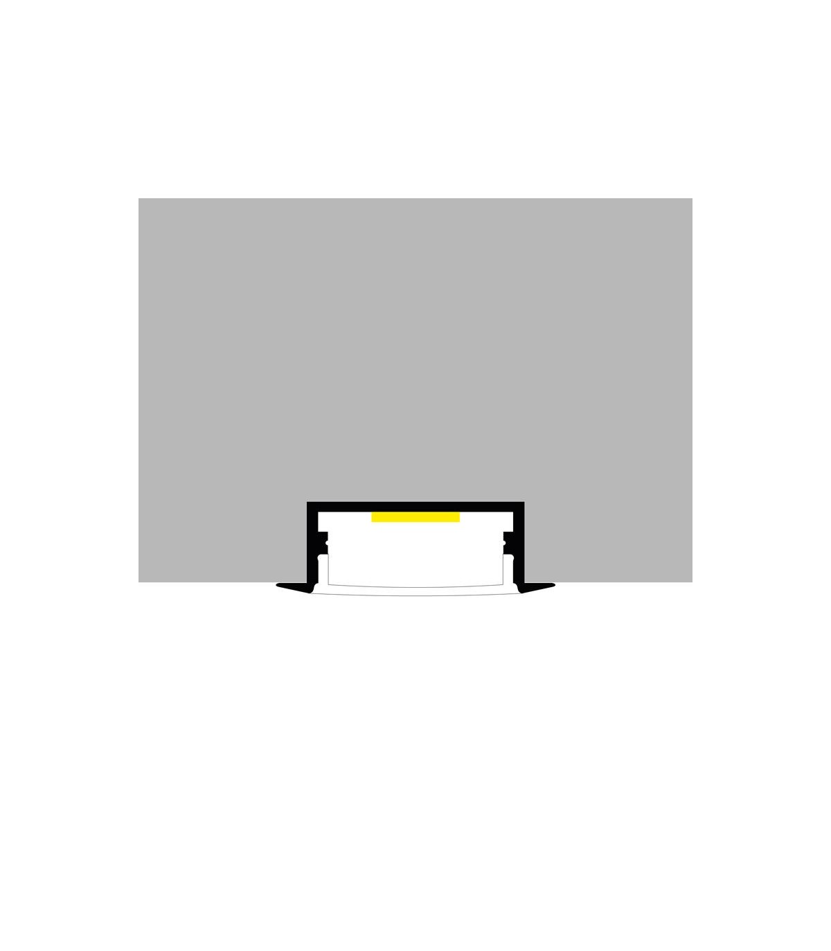 Perfil Aluminio LONG Empotrar -2 Metros-