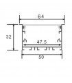 Perfil Aluminio EPYF Empotrar/Colgante -2 Metros-