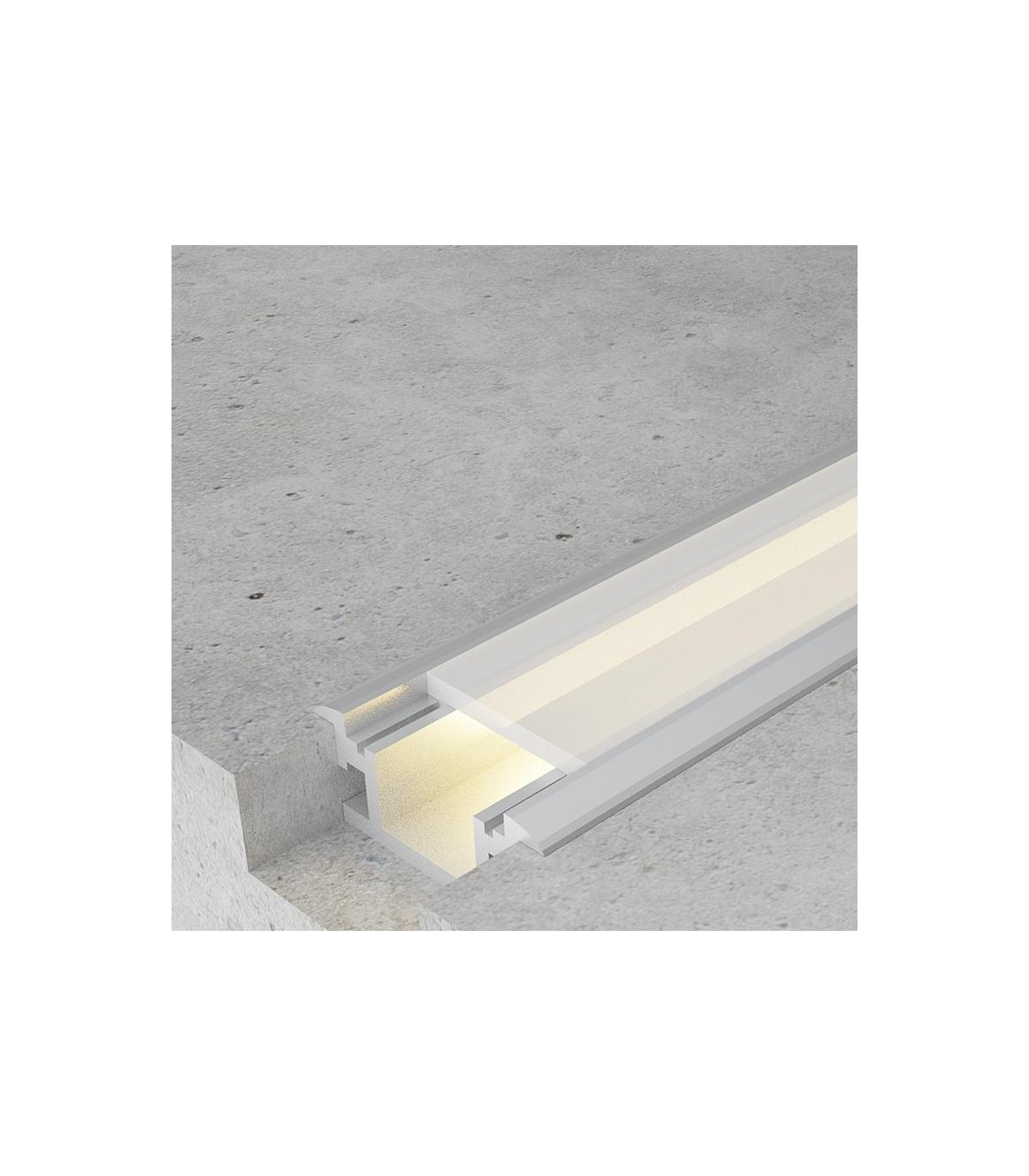 Perfil Aluminio FAT ALA Suelo Empotrar -2 Metros-