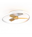 Ventilador Ocean Blanco/Madera DC 60W 6600Lm 3 Aspas CCT