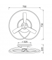 Ventilador Ocean Blanco/Madera DC 60W 6600Lm 3 Aspas CCT