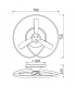 Ventilador Ocean Negro/Madera DC 60W 6600Lm 3 Aspas CCT