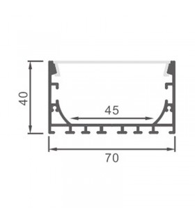 Perfil Aluminio ALL Superficie/Colgante -2 Metros-