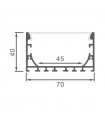 Perfil Aluminio ALL Superficie/Colgante -2 Metros-
