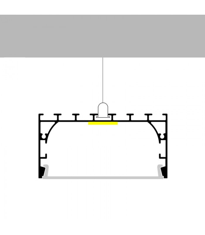 Perfil Aluminio ALL Superficie/Colgante -2 Metros-