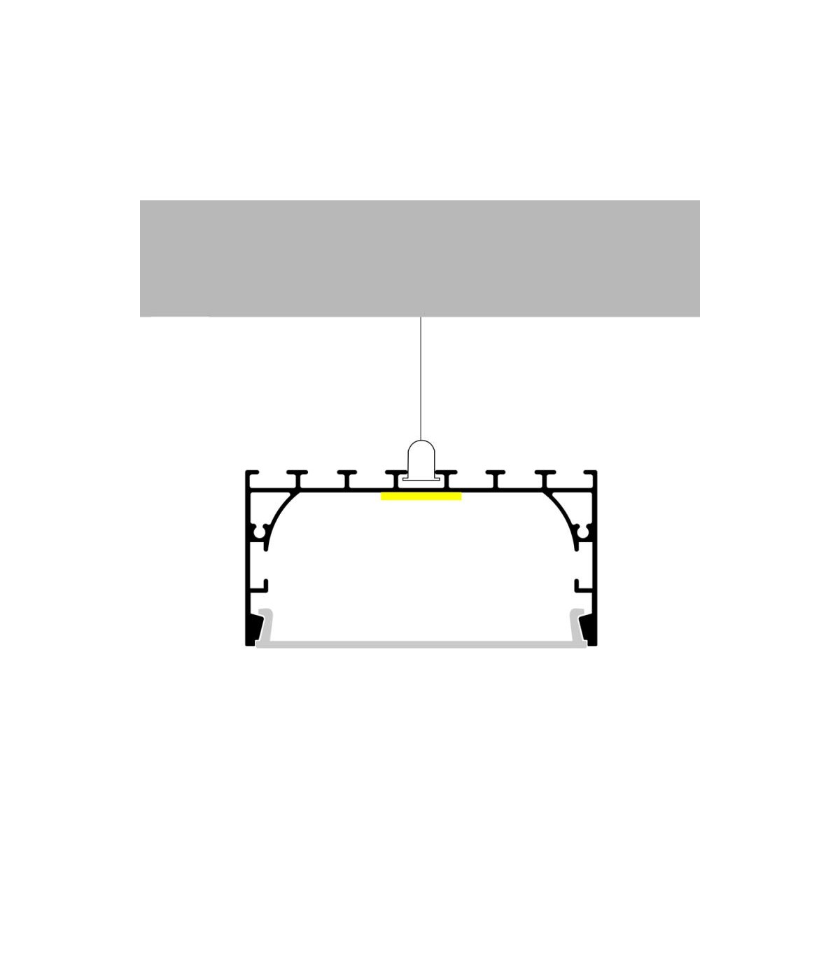 Perfil Aluminio ALL Superficie/Colgante -2 Metros-
