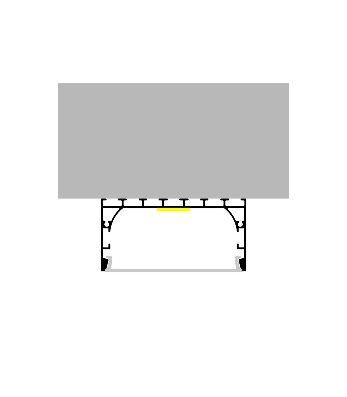 Perfil Aluminio ALL Superficie/Colgante -2 Metros-