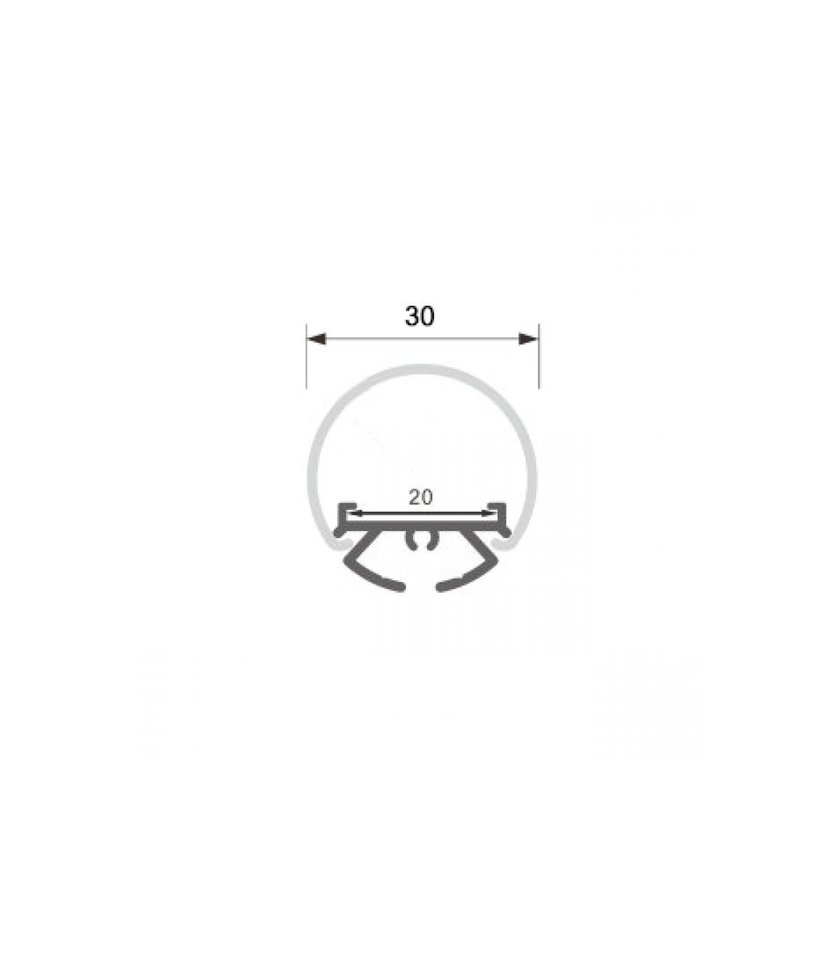 Perfil Aluminio DYLAN Colgante -2 Metros-
