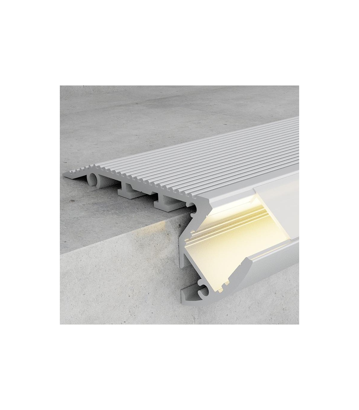 Perfil de Aluminio OIEW ESCALERAS Superficie -2 Metros-