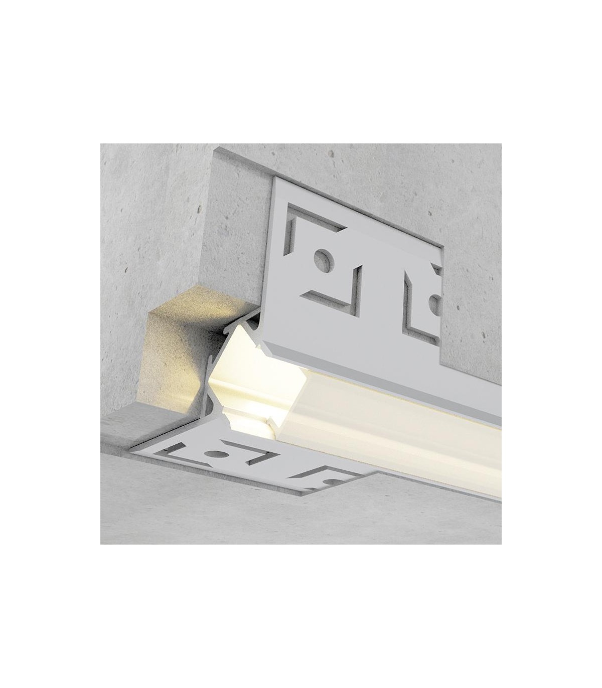 Perfil Aluminio TUC Empotrar Obra -2 Metros-