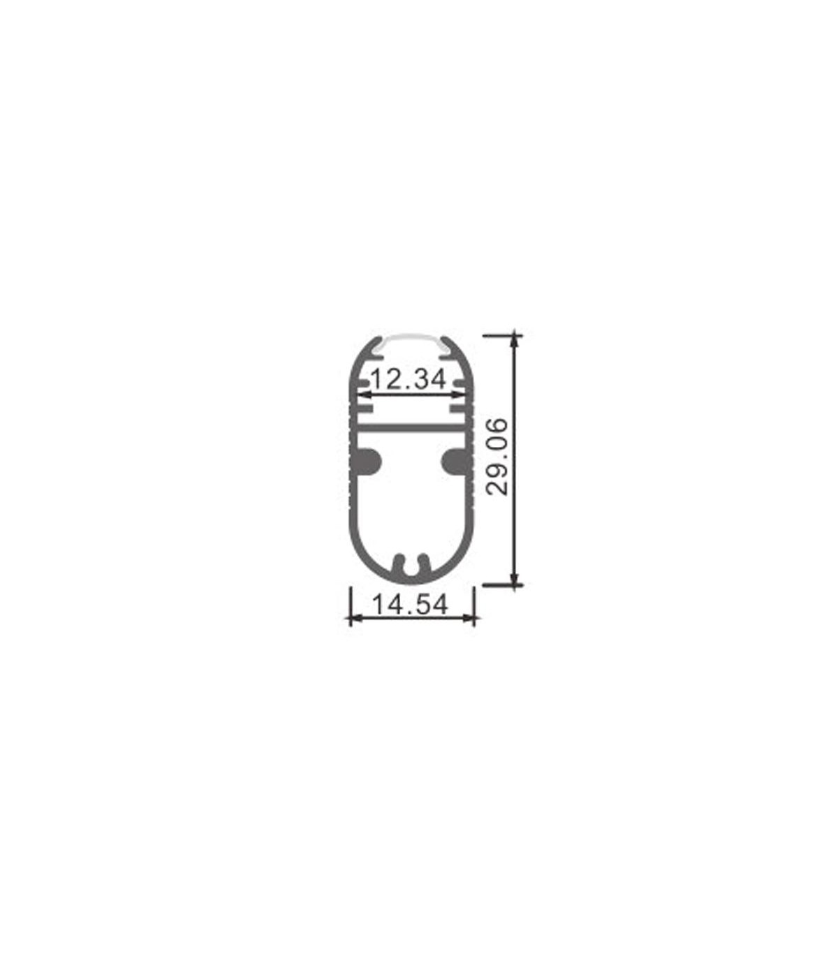 Perfil Aluminio INK Armarios -2 Metros-
