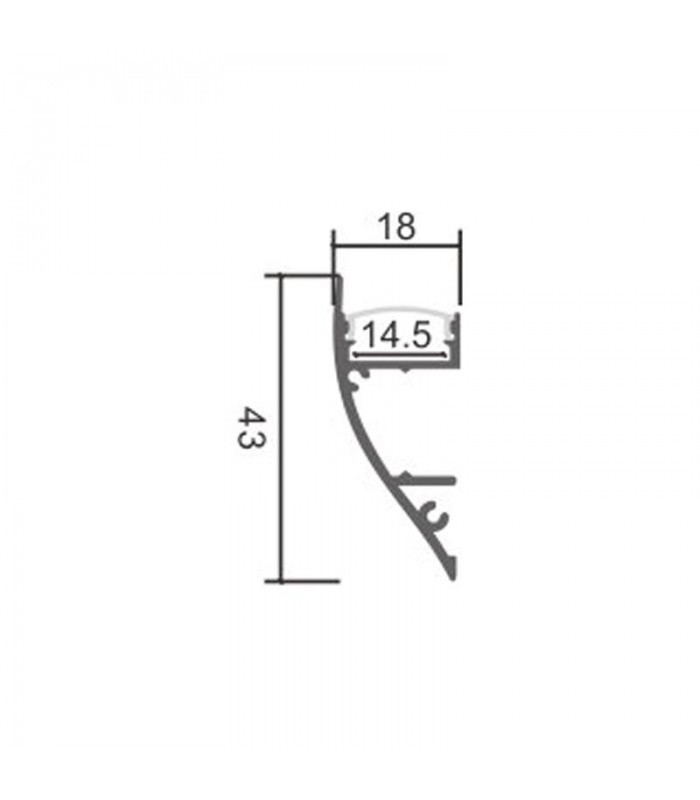 Perfil Aluminio THEN Superficie -2 Metros-