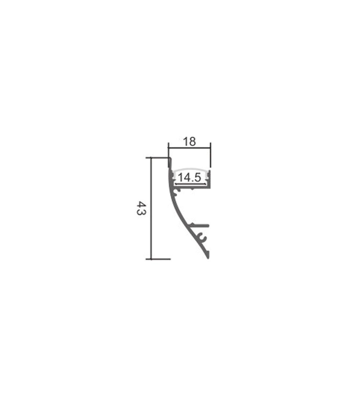 Perfil Aluminio THEN Superficie -2 Metros-