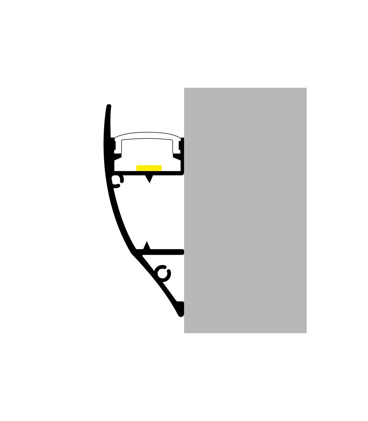 Perfil Aluminio THEN Superficie -2 Metros-