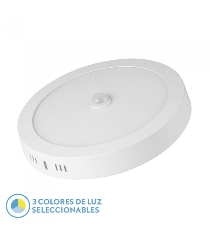Plafón LED Superficie Circular 18W Detector Movimiento 1620Lm CCT