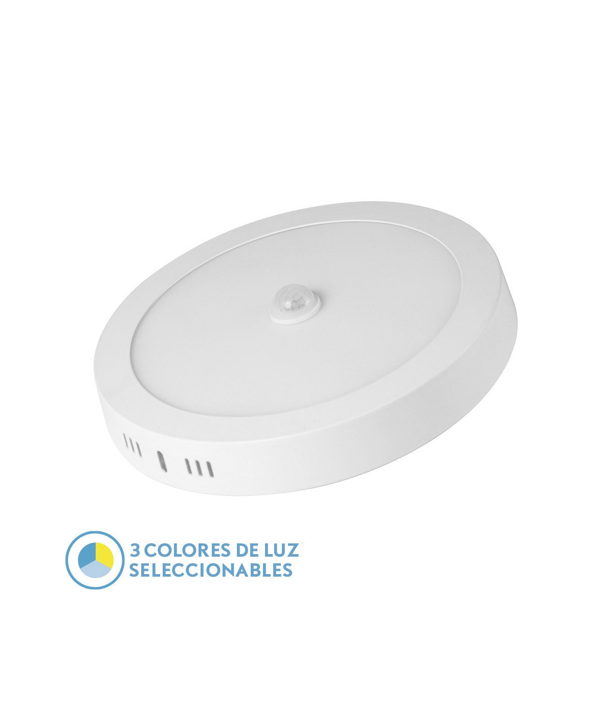 Plafón LED Superficie Circular 18W Detector Movimiento 1620Lm CCT