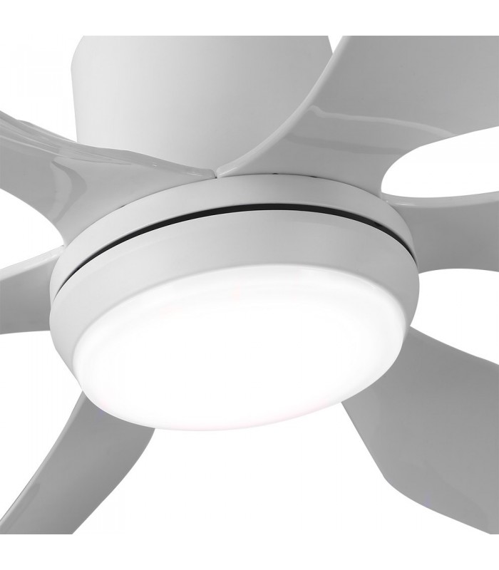 Ventilador de Techo OTTO DC Blanco 24W 2950Lm 6 Aspas Blanco CCT