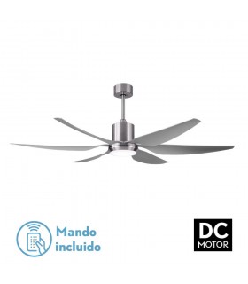 Ventilador de Techo OTTO DC Níquel 24W 2950Lm 6 Aspas Plata CCT