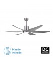 Ventilador de Techo OTTO DC Níquel 24W 2950Lm 6 Aspas Plata CCT