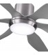 Ventilador de Techo OTTO DC Níquel 24W 2950Lm 6 Aspas Plata CCT