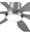 Ventilador de Techo OTTO DC Níquel 24W 2950Lm 6 Aspas Plata CCT