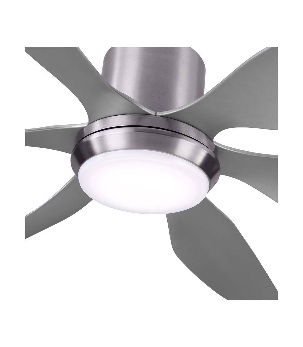 Ventilador de Techo OTTO DC Níquel 24W 2950Lm 6 Aspas Plata CCT