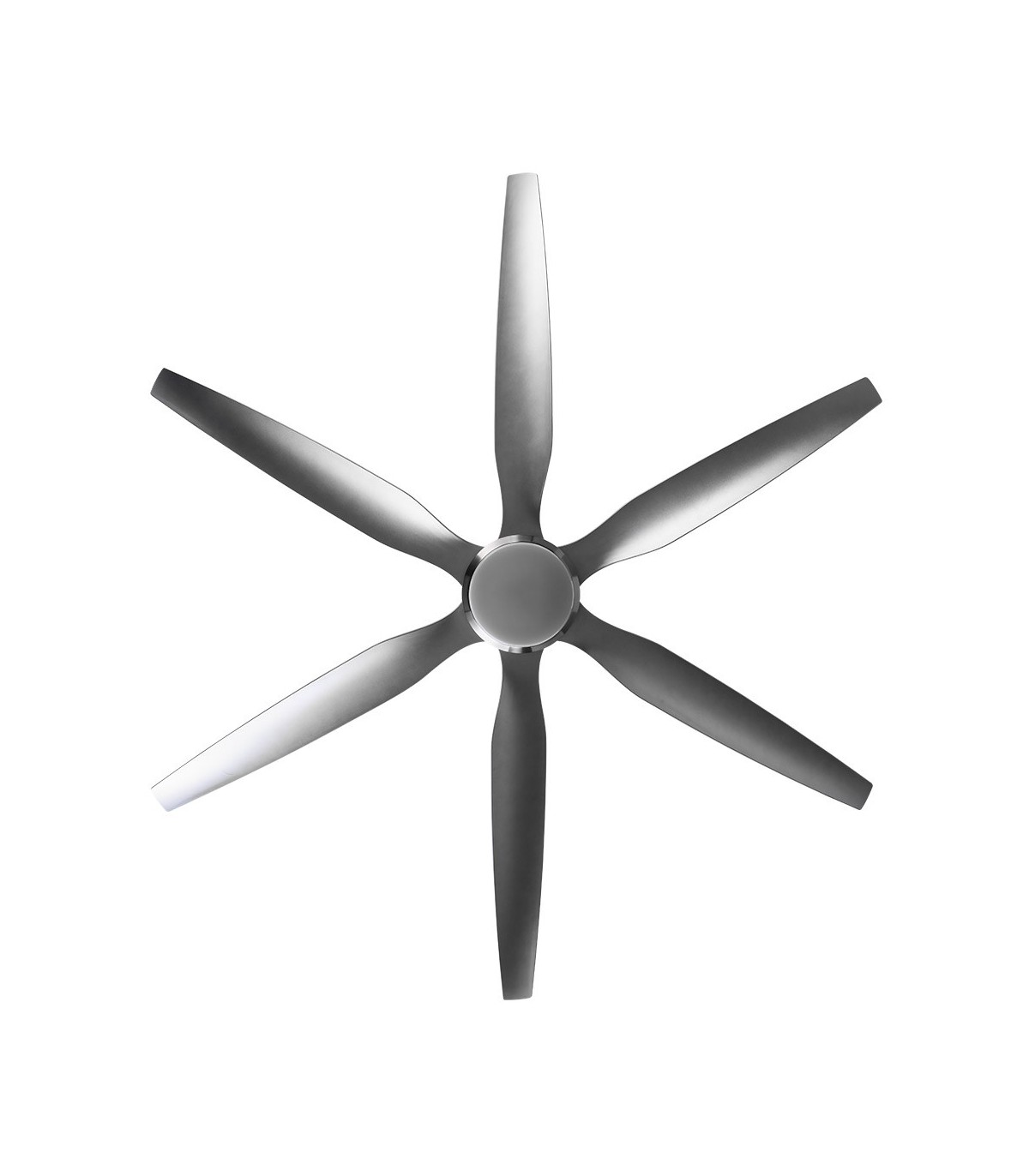 Ventilador de Techo OTTO DC Níquel 24W 2950Lm 6 Aspas Plata CCT