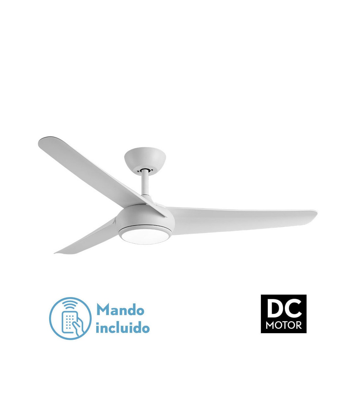 Ventilador de Techo PATRAS Blanco DC 24W 2424Lm 3 Aspas CCT