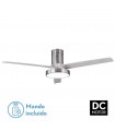 Ventilador de techo Pax Níquel DC 40W 3200Lm 3 Aspas Plata CCT