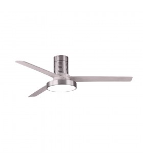 Ventilador de techo Pax Níquel DC 40W 3200Lm 3 Aspas Plata CCT
