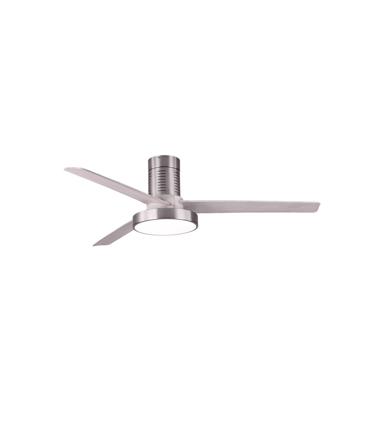 Ventilador de techo Pax Níquel DC 40W 3200Lm 3 Aspas Plata CCT